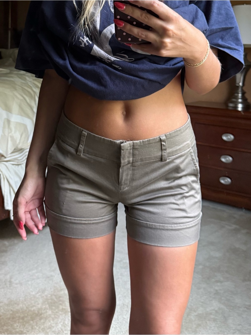 American Rag Olive Tan Cuffed Bermuda Shorts